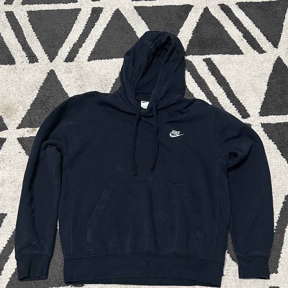 Nike Men's Black Hoodie with Logo size Medium